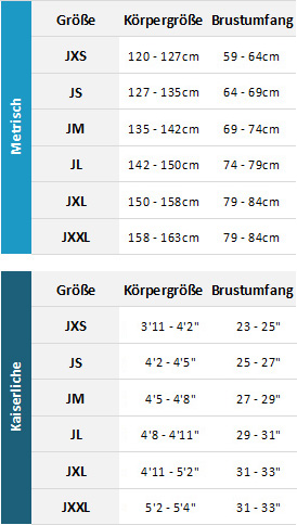 Typhoon Junior Wetsuits 19 0 Grentabelle