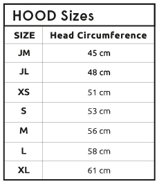 C-Skins Hoods 23 0 Grentabelle