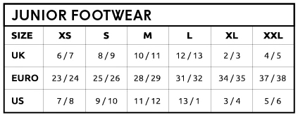 C-Skins Junior Footwear 23 0 Size Chart