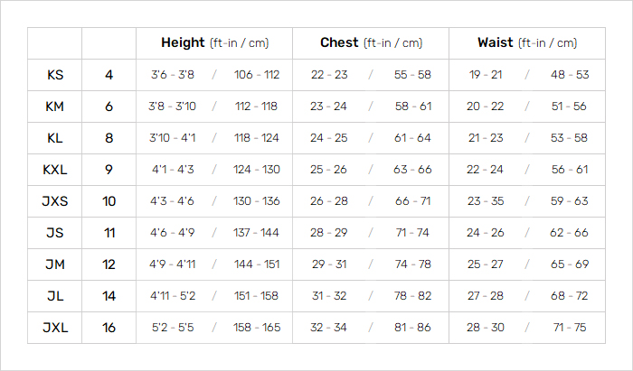 Mystic Kids Wetsuits 21 0 Size Chart