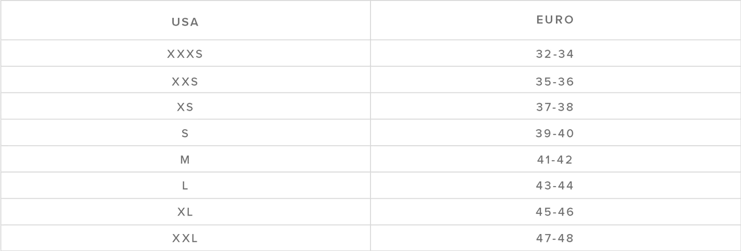 Mystic Wetsuit Socks 0 Size Chart