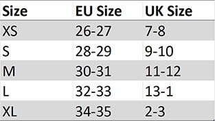 ONeill Kids Booties 0 Size Chart