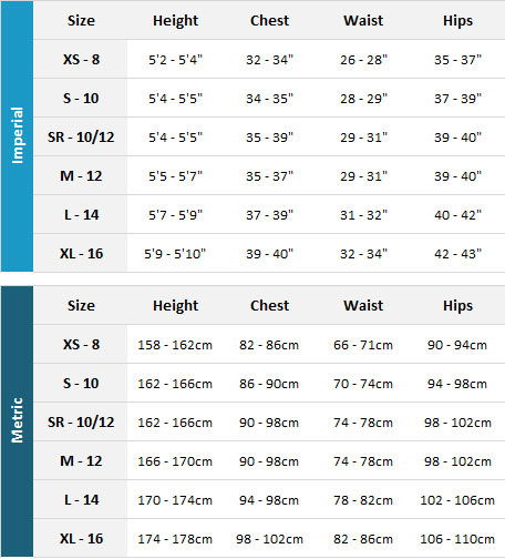 Palm Womens Wetsuits 19 Womens Size Chart